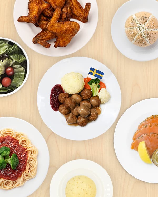 Food menu in IKEA restaurant
