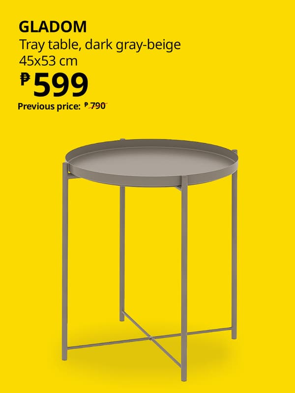 GLADOM
Tray table, dark gray-beige, 45x53 cm (17 1/2x20 5/8 ")
P599