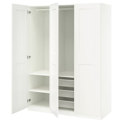 PAX / GRIMO Combinació d'armari, blanc/blanc, 150x60x201 cm