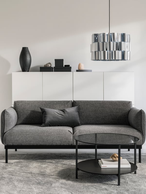 A Lejde grey/black ÄPPLARYD 2-seat sofa