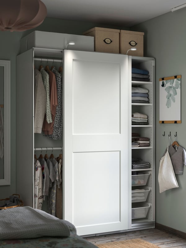 A white/white PAX wardrobe