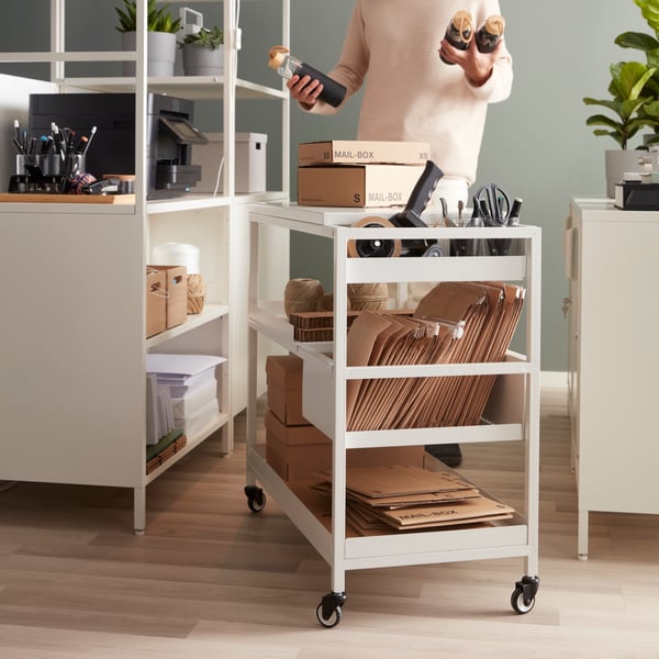 A light bamboo UPPDATERA storage box