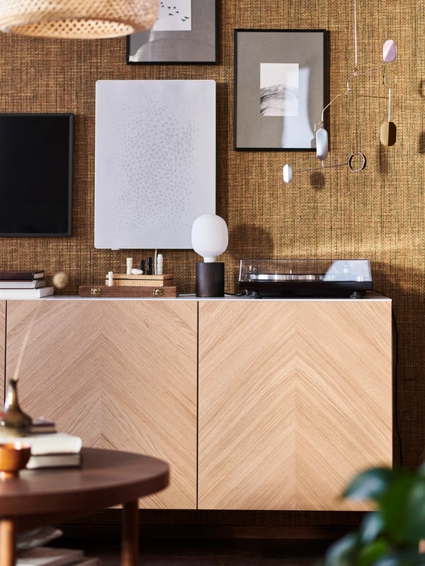 A white/smart SYMFONISK picture frame with WiFi speaker