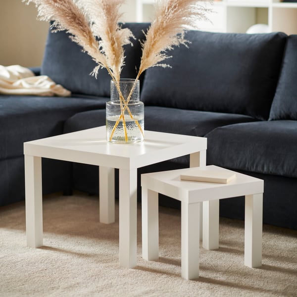 A white LACK side table